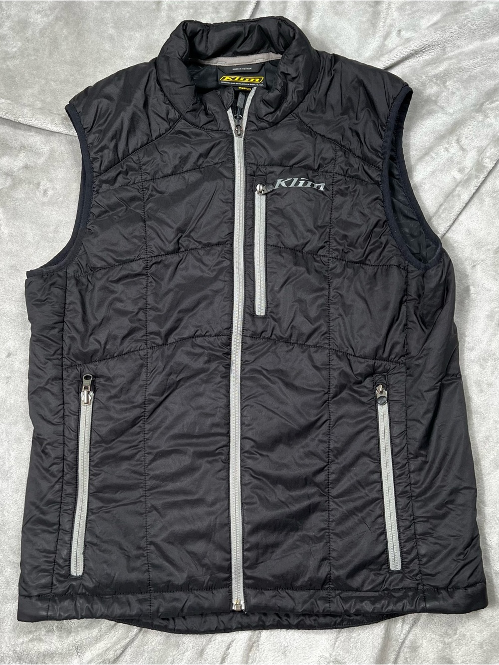 Klim Intake Puffer Vest Mens M Black Full Zip Nylon Thinsulate